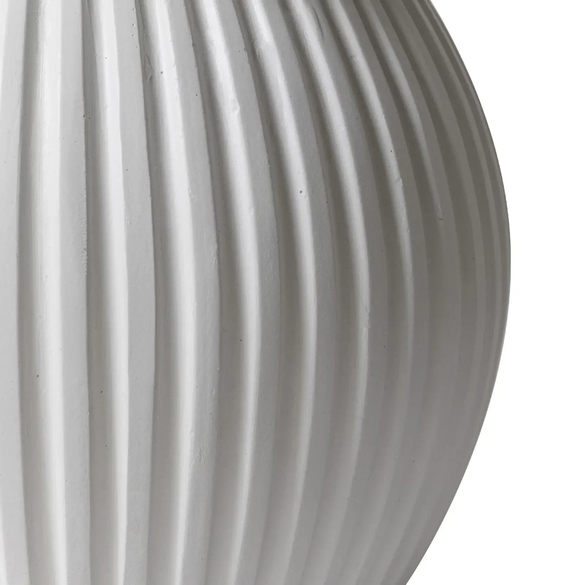 Mander Fiberstone Side Table with Ribbed Hourglass Design for Indoor and Outdoor - Elax Furniture