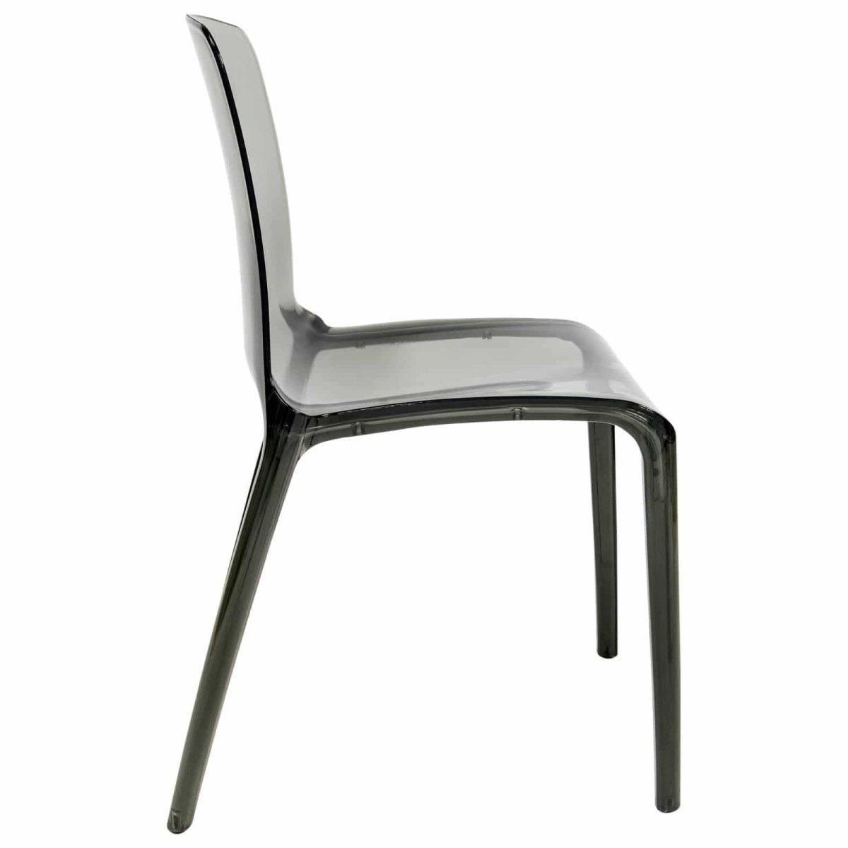 Murray Stackable Dining Side Chair in Plastic Black Dining Chair Leisuremod