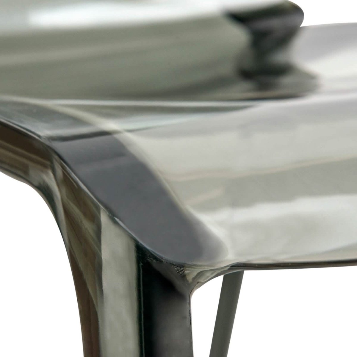 Murray Stackable Dining Side Chair in Plastic Black Dining Chair Leisuremod