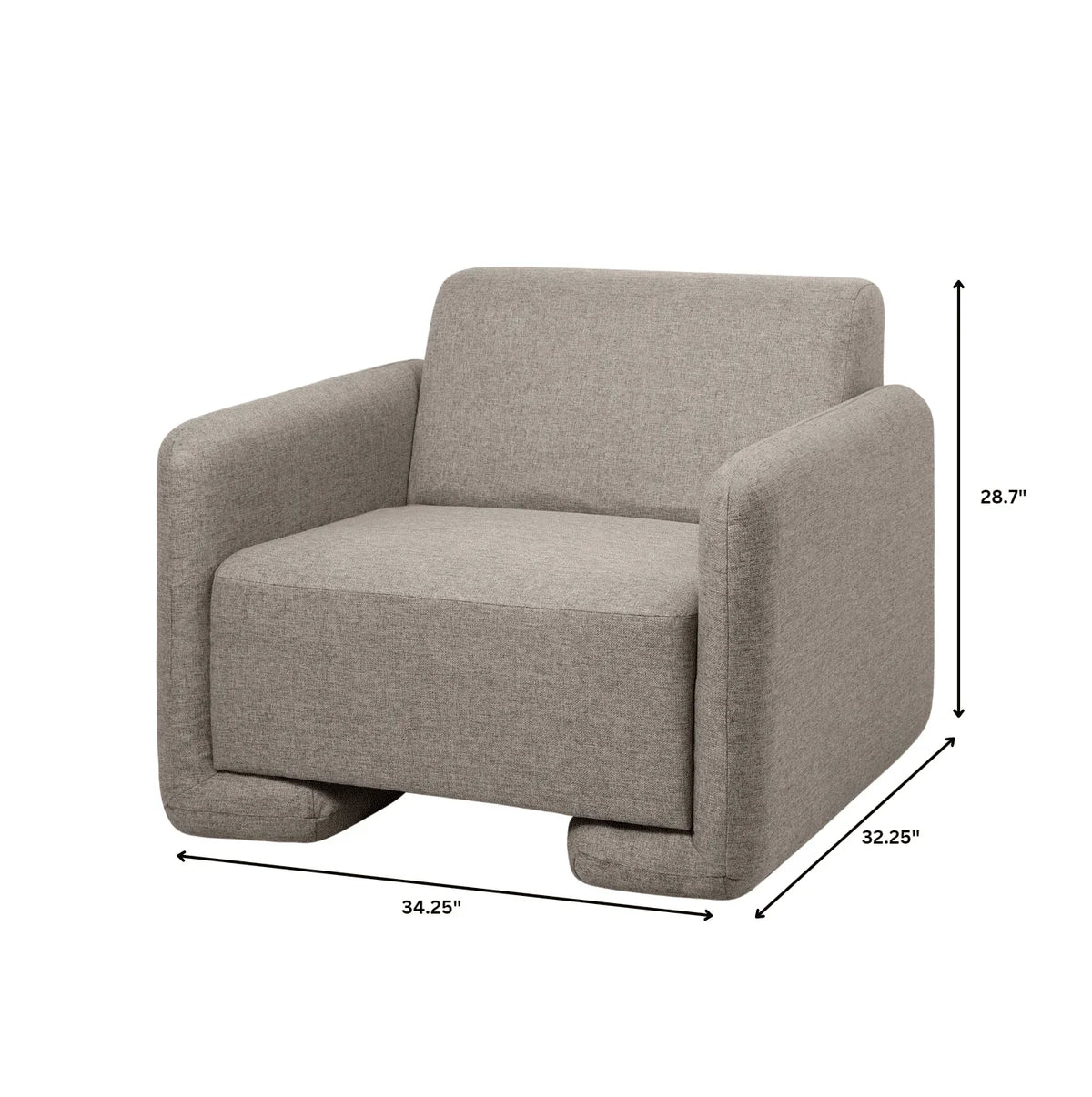 Nyta Accent Chair Upholstered in Linen/Boucle with Pine Wood Frame - Elax Furniture