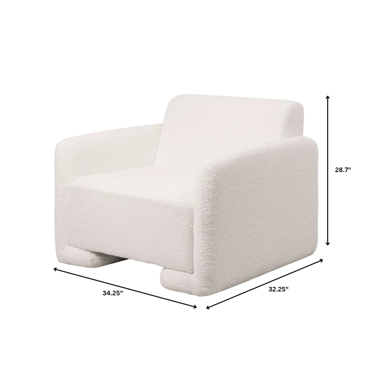 Nyta Accent Chair Upholstered in Linen/Boucle with Pine Wood Frame - Elax Furniture