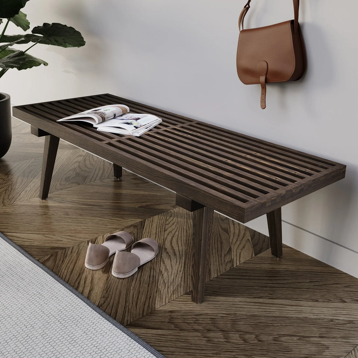 Mid-Century Inwood Platform Bench - Elax Furniture