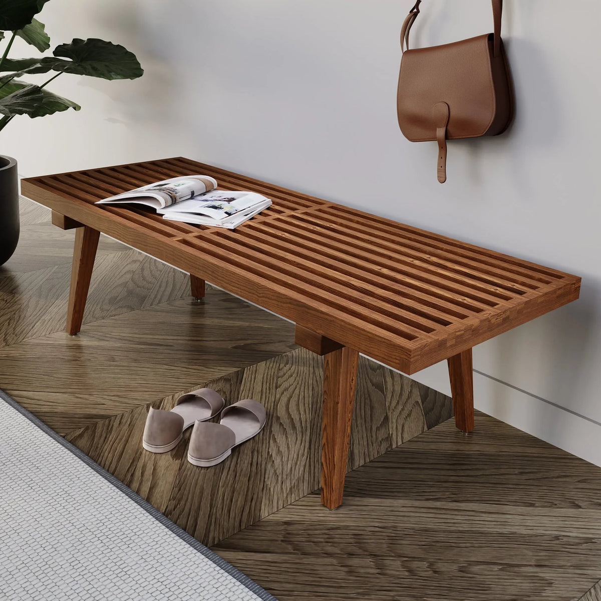 Mid-Century Inwood Platform Bench - Elax Furniture