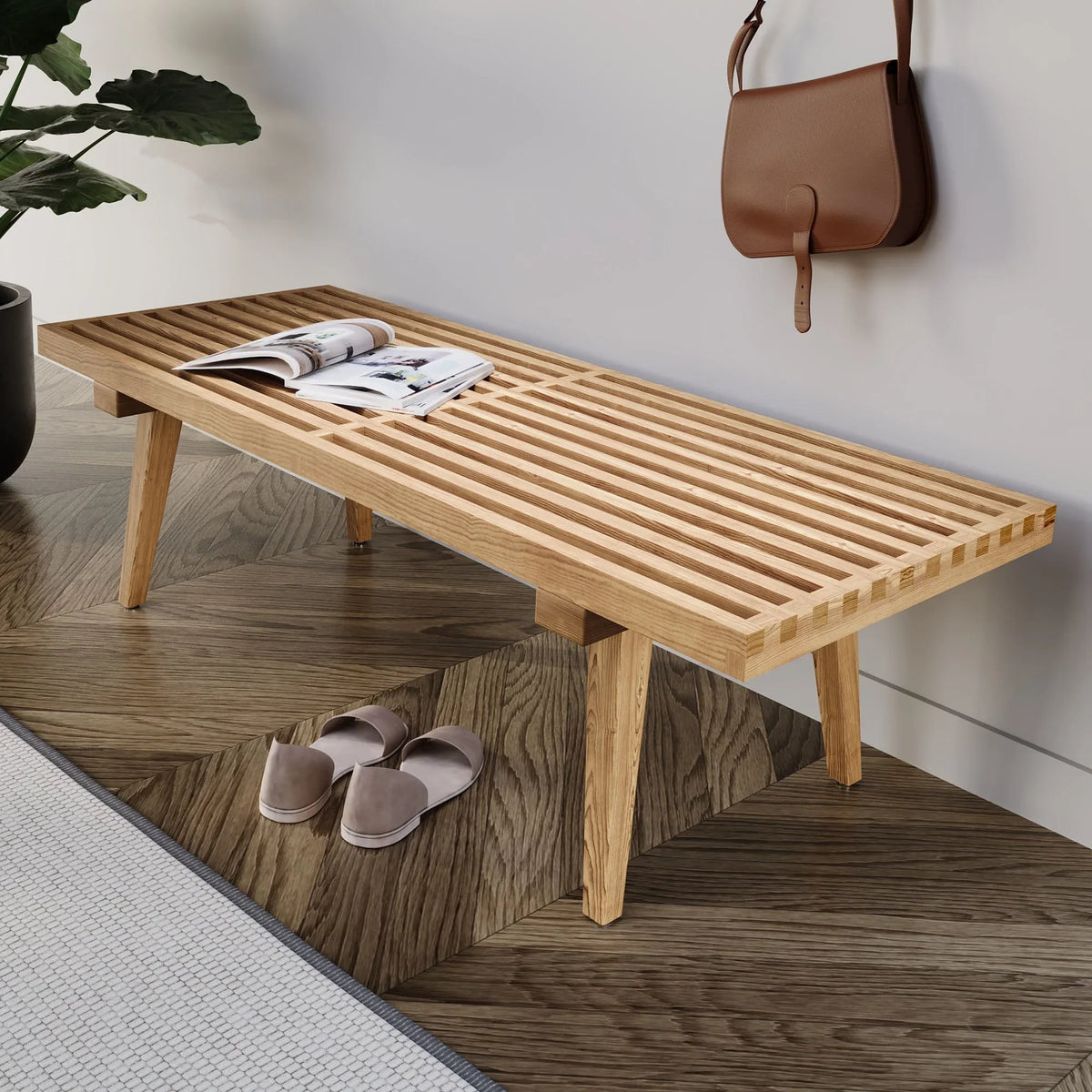 Mid-Century Inwood Platform Bench - Elax Furniture