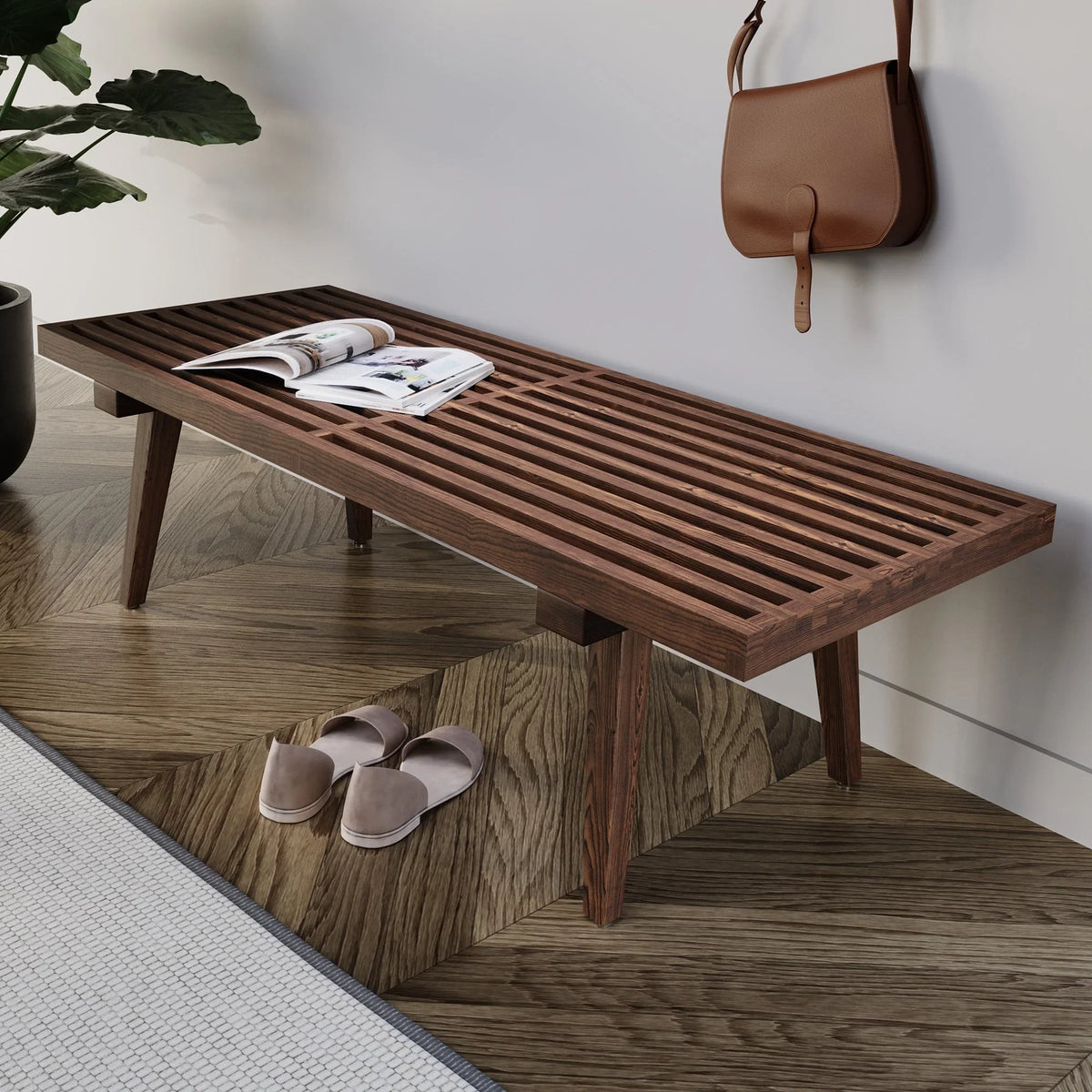 Mid-Century Inwood Platform Bench - Elax Furniture
