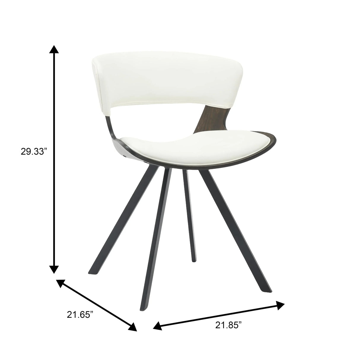 Zephry 5-Piece Dining Set with Square Dining Table White Sintered Stone Top and 4 Leather Dining Chairs - Elax Furniture
