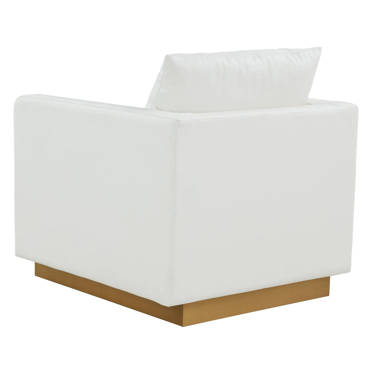 Nervo Modern Mid-Century Upholstered Velvet/Leather Accent Chair with Gold Base - Elax Furniture