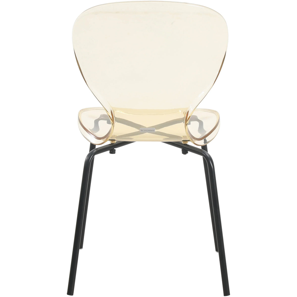 Oyster Modern Transparent Side Chair in Black Base - Elax Furniture