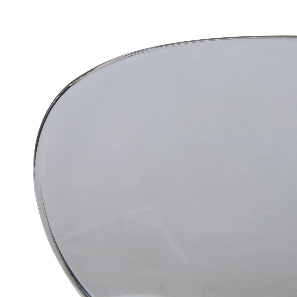 Oyster Modern Transparent Side Chart in White Base - Elax Furniture