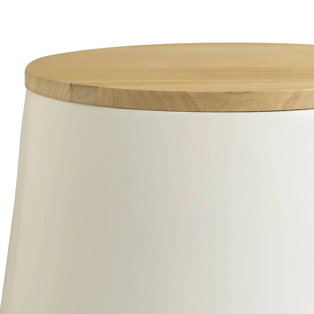 Orunel Modern Round Fiberstone Side Table with Hidden Storage β Indoor Outdoor Accent Table