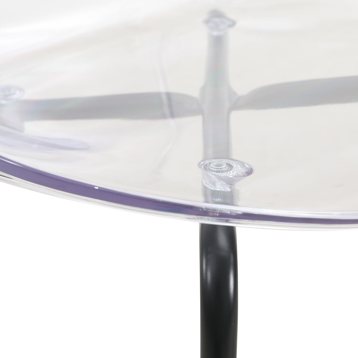 Oyster Modern Stackable Dining Side Chair with Chrome/White/Black Stainless Steel Legs Black Clear Dining Chair Leisuremod