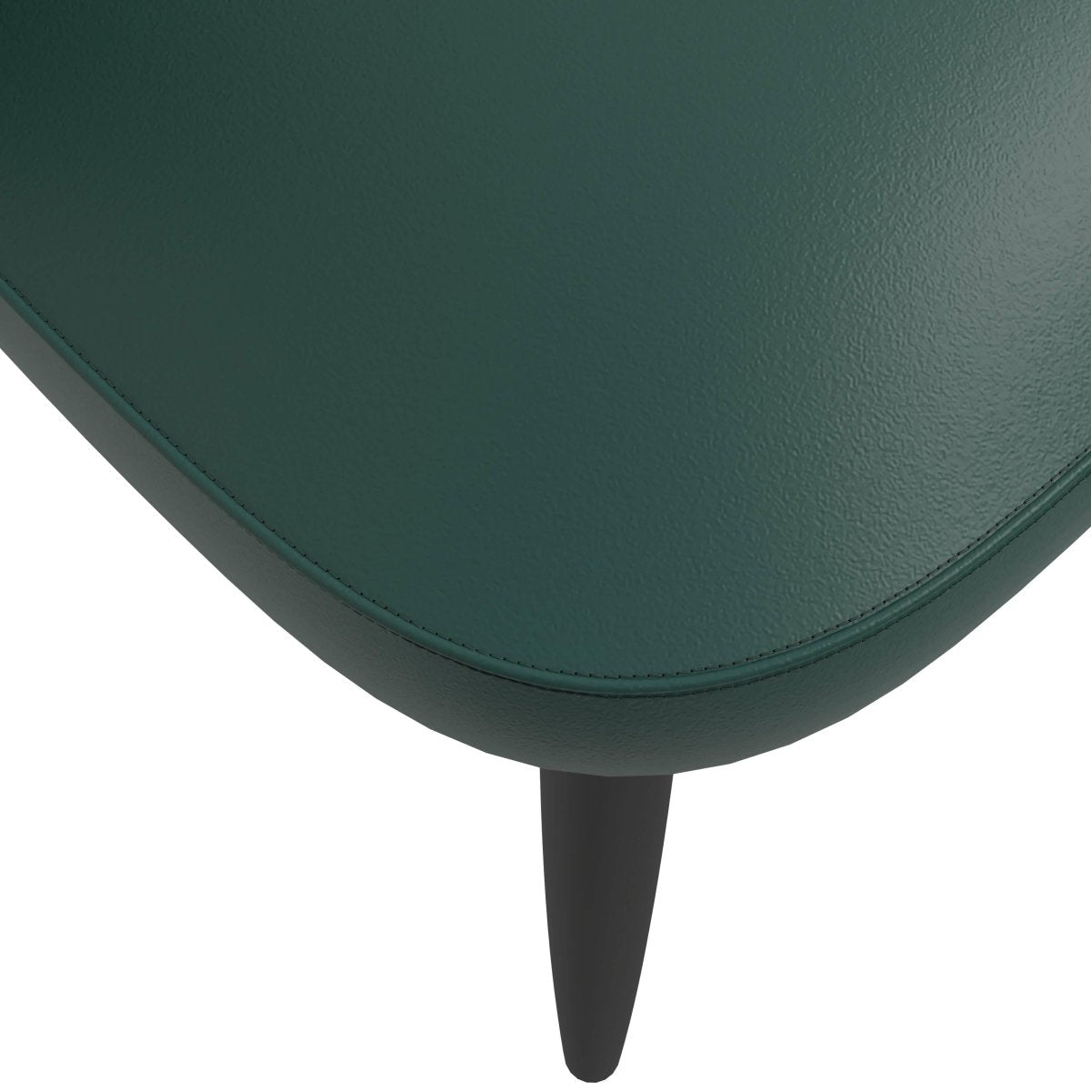 Paradiso Dining Chairs Leather Seat and Curved Back with Oak Wood Legs Green Dining Chair Leisuremod