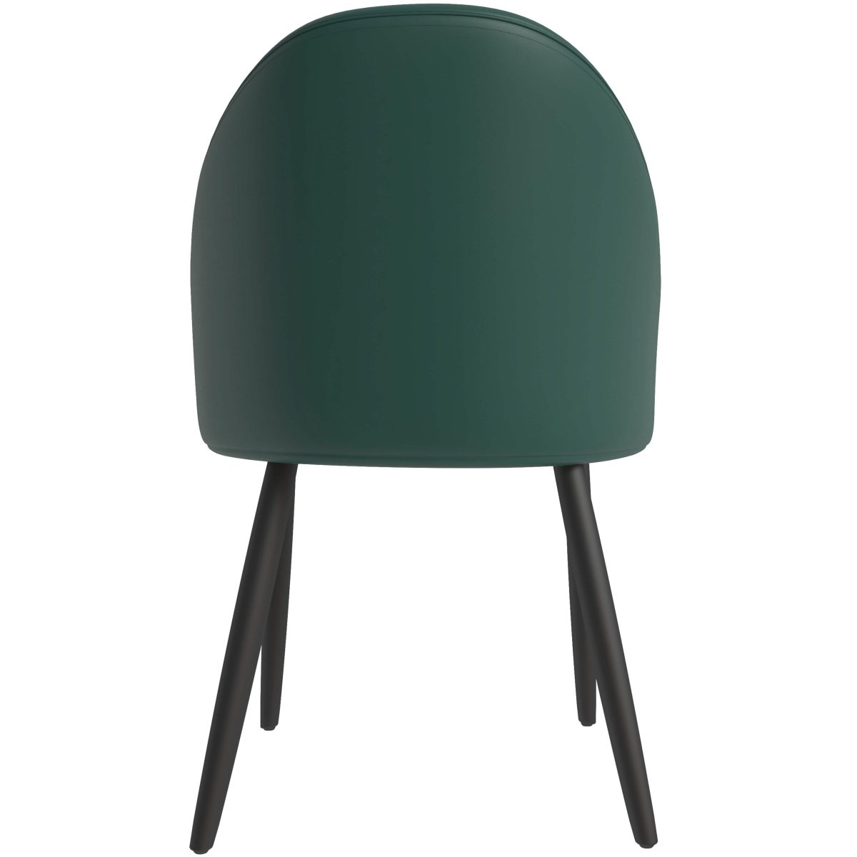 Paradiso Dining Chairs Leather Seat and Curved Back with Oak Wood Legs Green Dining Chair Leisuremod