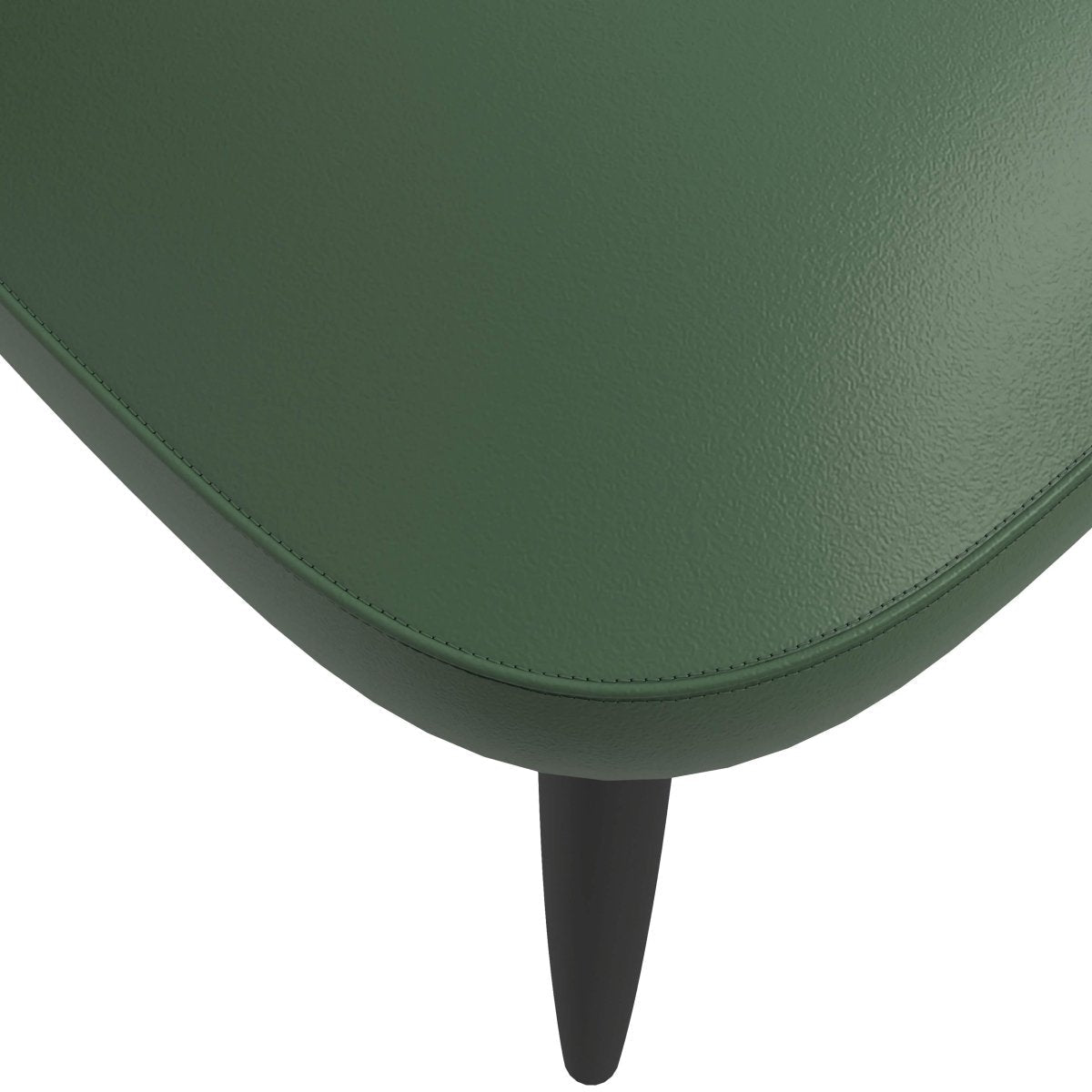 Paradiso Dining Chairs Leather Seat and Curved Back with Oak Wood Legs Taupe Green Dining Chair Leisuremod