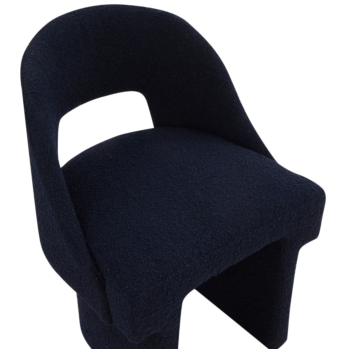 Quell Boucle Accent Chair Curved Open Back Design and Manufactured Wood Frame - Elax Furniture