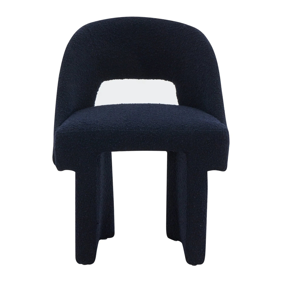 Quell Boucle Accent Chair Curved Open Back Design and Manufactured Wood Frame - Elax Furniture