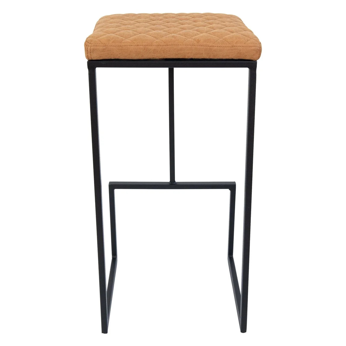 Quincy Leather Bar Stools With Metal Frame - Elax Furniture