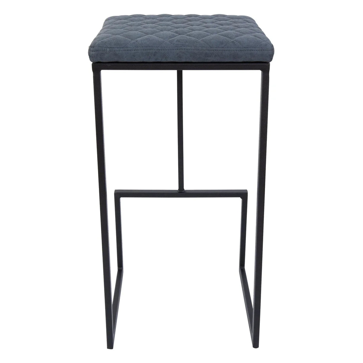 Quincy Quilted Stitched Leather Bar Stools With Metal Frame - Elax Furniture