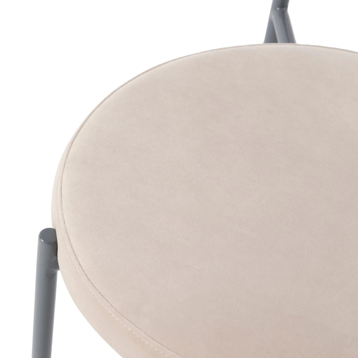 Euston Modern Upholstered Dining Chair with Round Wicker/Velvet Back Style - Elax Furniture