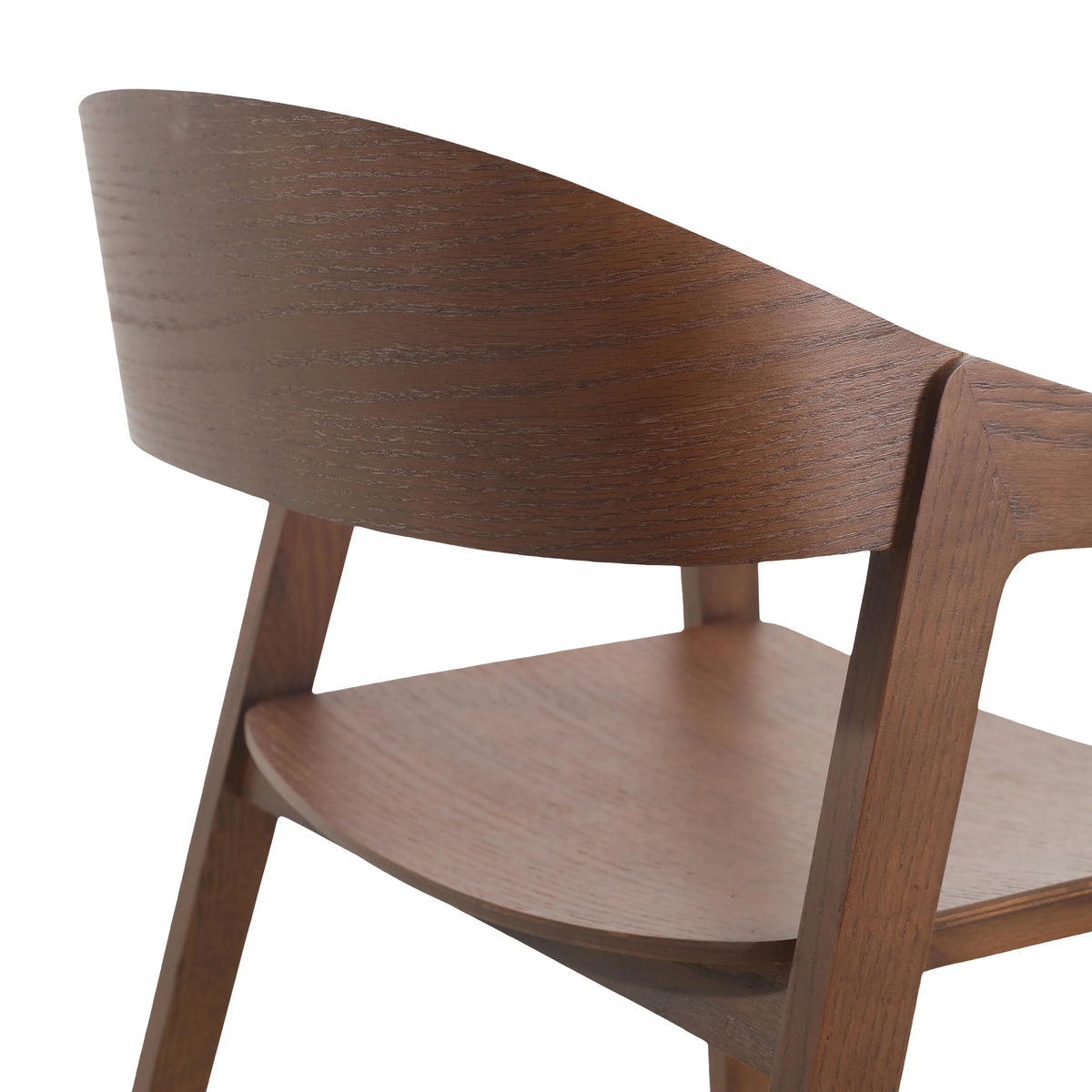 Rivo Dining Chairs in Sturdy Oak Wood with Open Back Design and Armrests - Elax Furniture