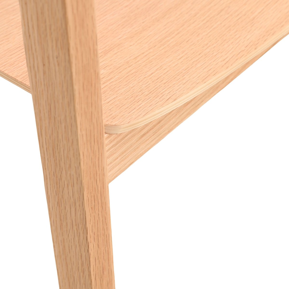 Rivo Dining Chairs in Sturdy Oak Wood with Open Back Design and Armrests Natural Dining Chair Leisuremod