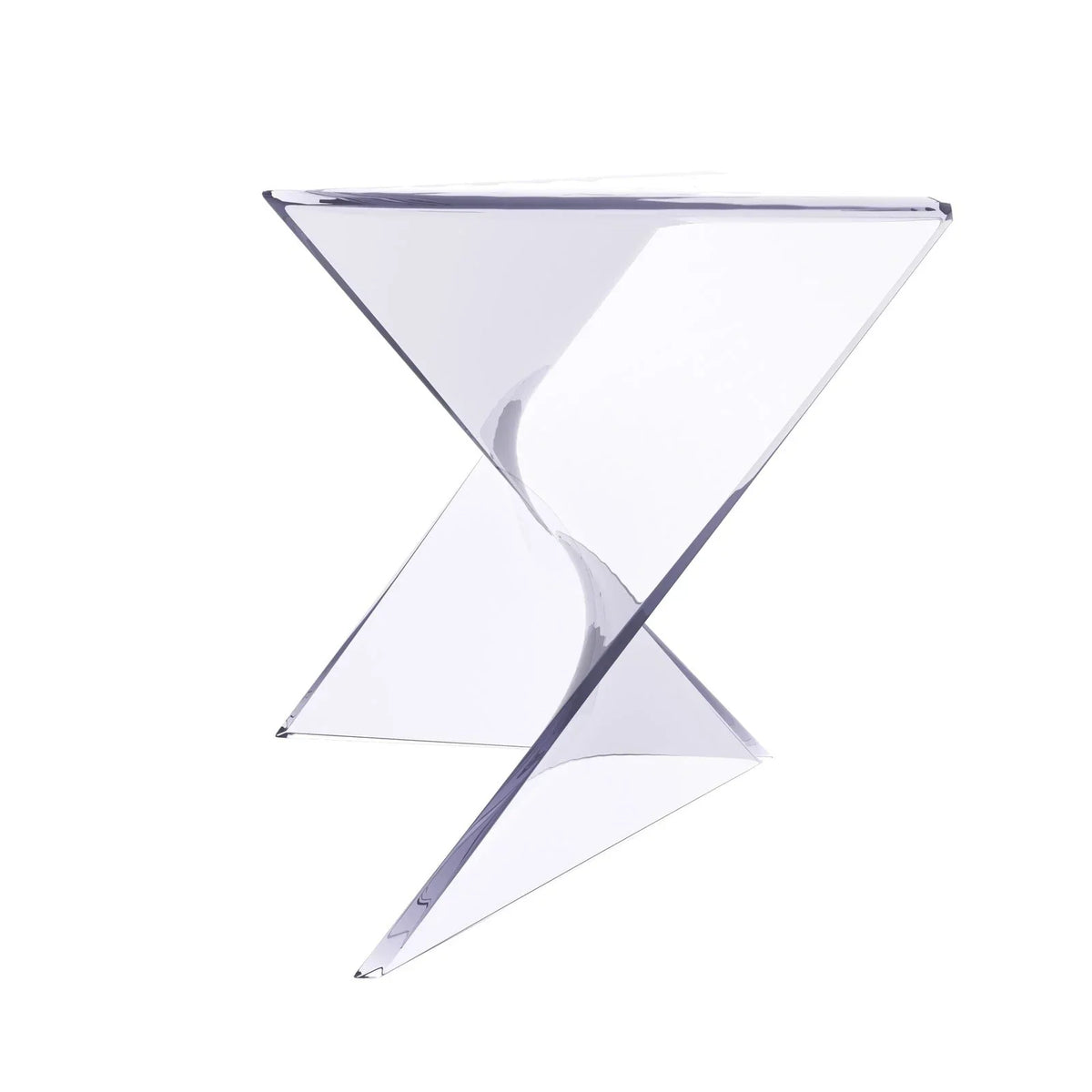 Randolph Triangular Accent Side Table in ABS/PC Plastic - Elax Furniture