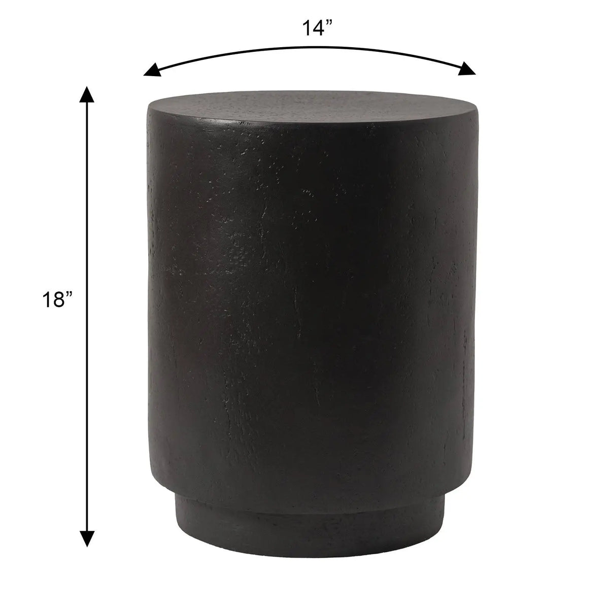 LeisureMod Ramble 14" Wide Round Side Table – Modern Fiberstone Accent End Table for Indoor or Outdoor Use, Weather-Resistant for Patio, Balcony, or Living Room