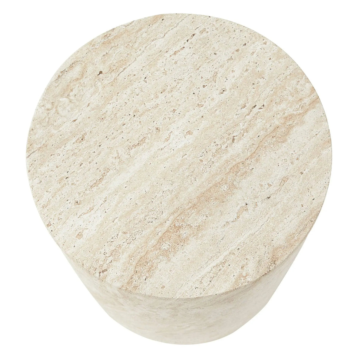 LeisureMod Ramble 14" Wide Round Side Table – Modern Fiberstone Accent End Table for Indoor or Outdoor Use, Weather-Resistant for Patio, Balcony, or Living Room