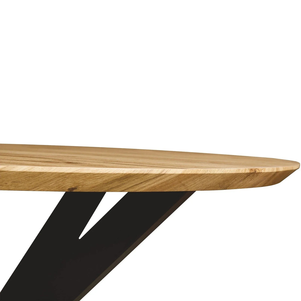 Ravenna 47" Round MDF Wood Dining Table With Modern Metal Base - Elax Furniture