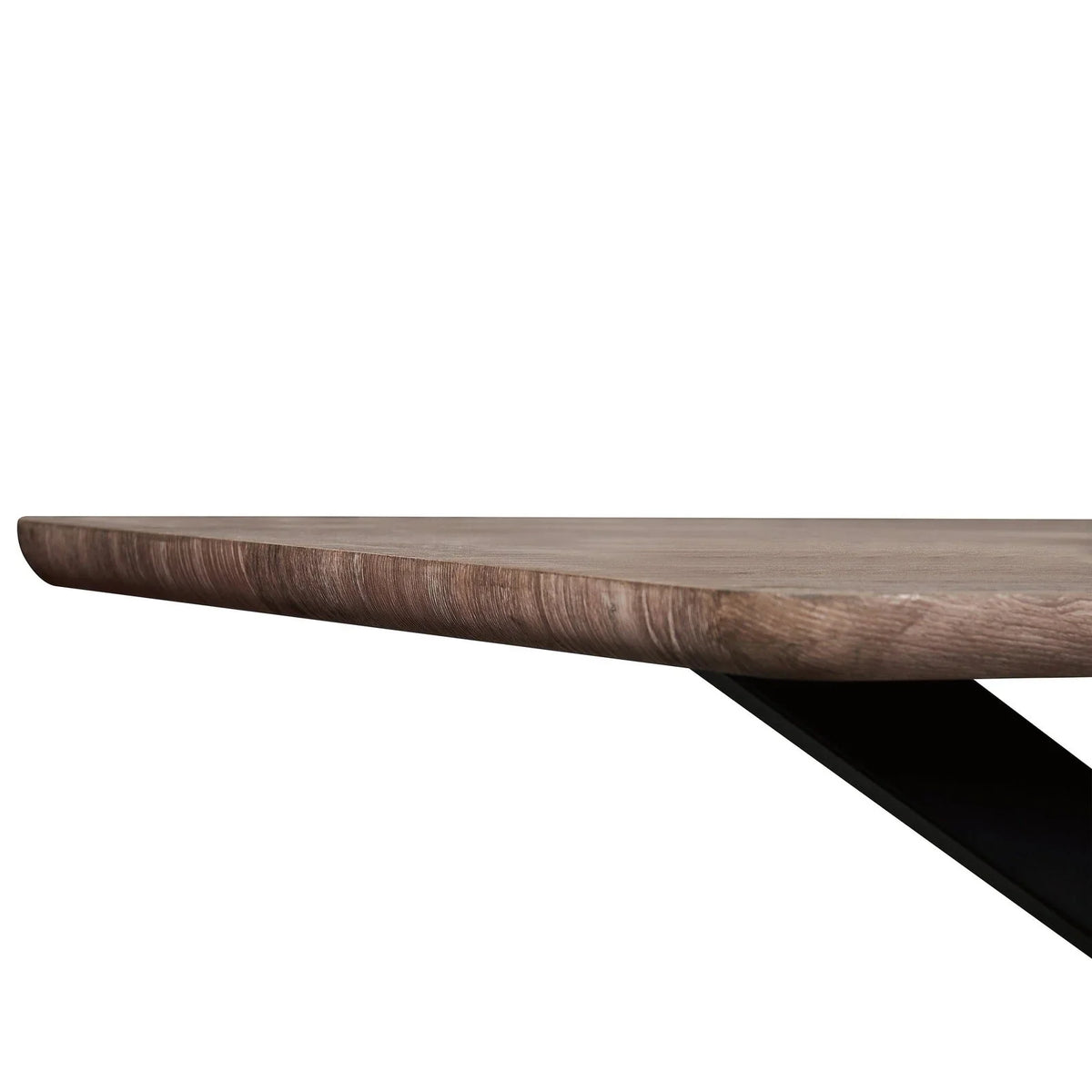 Ravenna 63" Wood Dining Table With Modern Metal Base - Elax Furniture