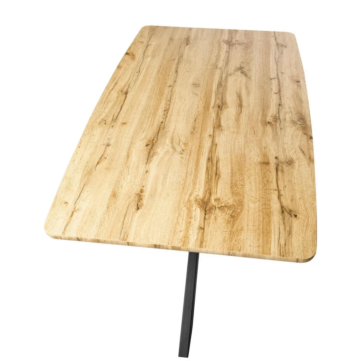 Ravenna 63" Wood Dining Table With Modern Metal Base - Elax Furniture