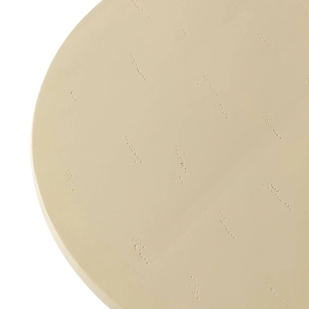 Ruben 27" Round Fiberstone Coffee Table with Powder-Coated Finish Centerpiece Beige Coffee Table LeisureMod