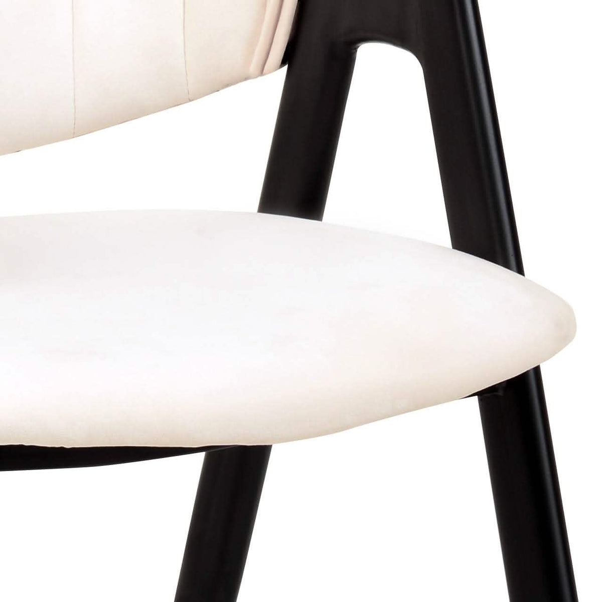 Savor Dining Chair in Leather/Polyester with Curved and Open-Back Design Grey Dining Chair Leisuremod