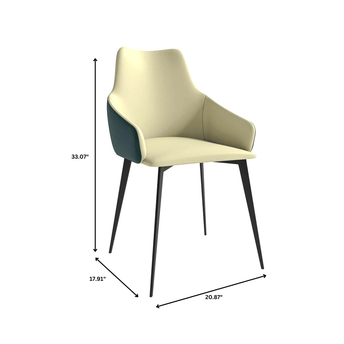 Sonnet Dining Chair Ergonomic Design with Upholstered Seating and Sturdy Iron Legs - Elax Furniture
