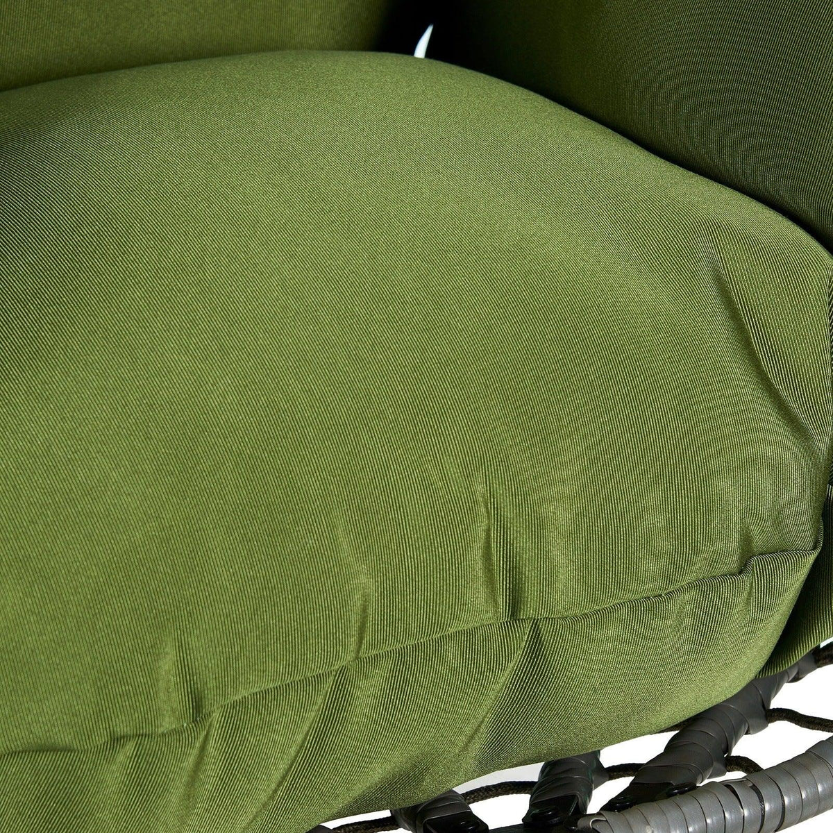 Summit Outdoor Single Person Egg Swing Chair in Grey Steel Frame With Removable Cushions - Elax Furniture