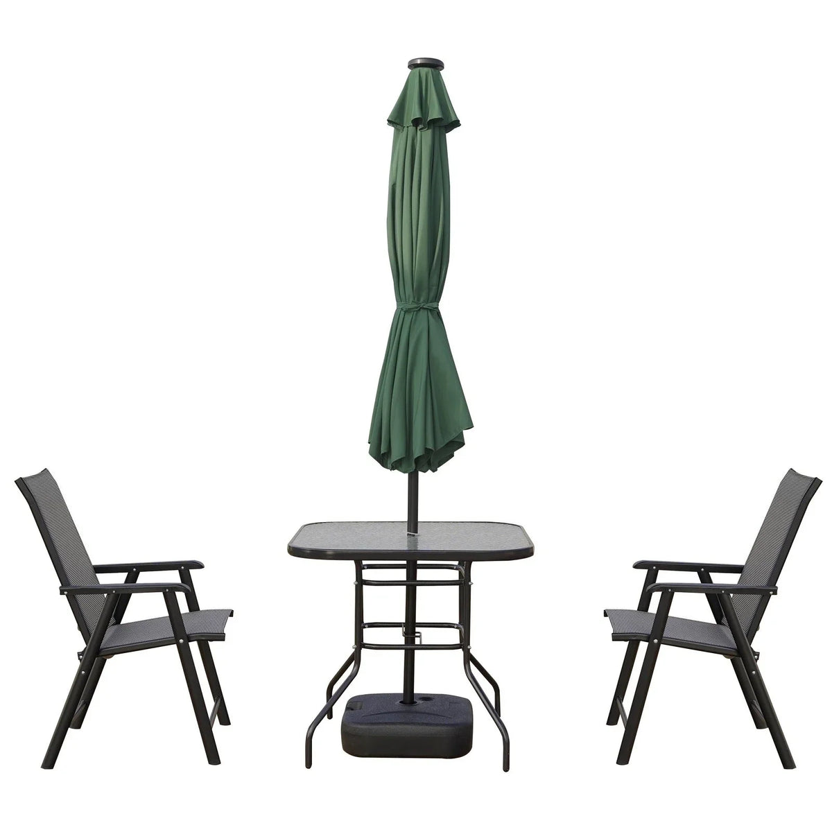 Sierra 9' Outdoor Patio Tilt Market Umbrella with Solar LED Lights - Elax Furniture