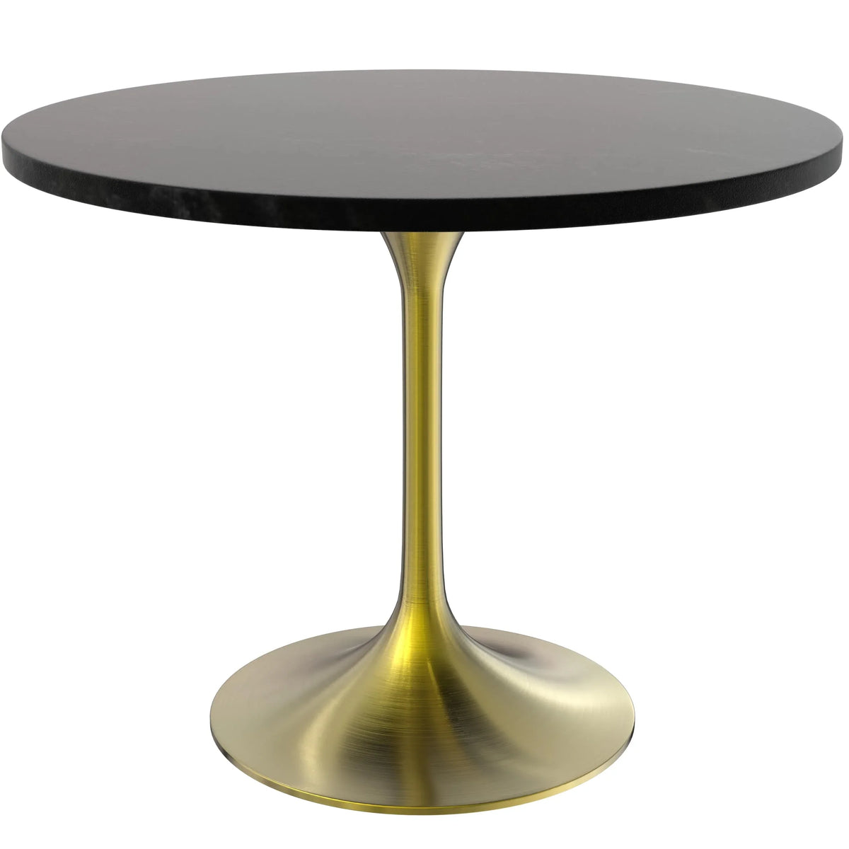 Verve 5-Piece Dining Set with 36" Round MDF Top Table and 4 Leather/Suede Fabric/Velvet Dining Side Chairs - Elax Furniture
