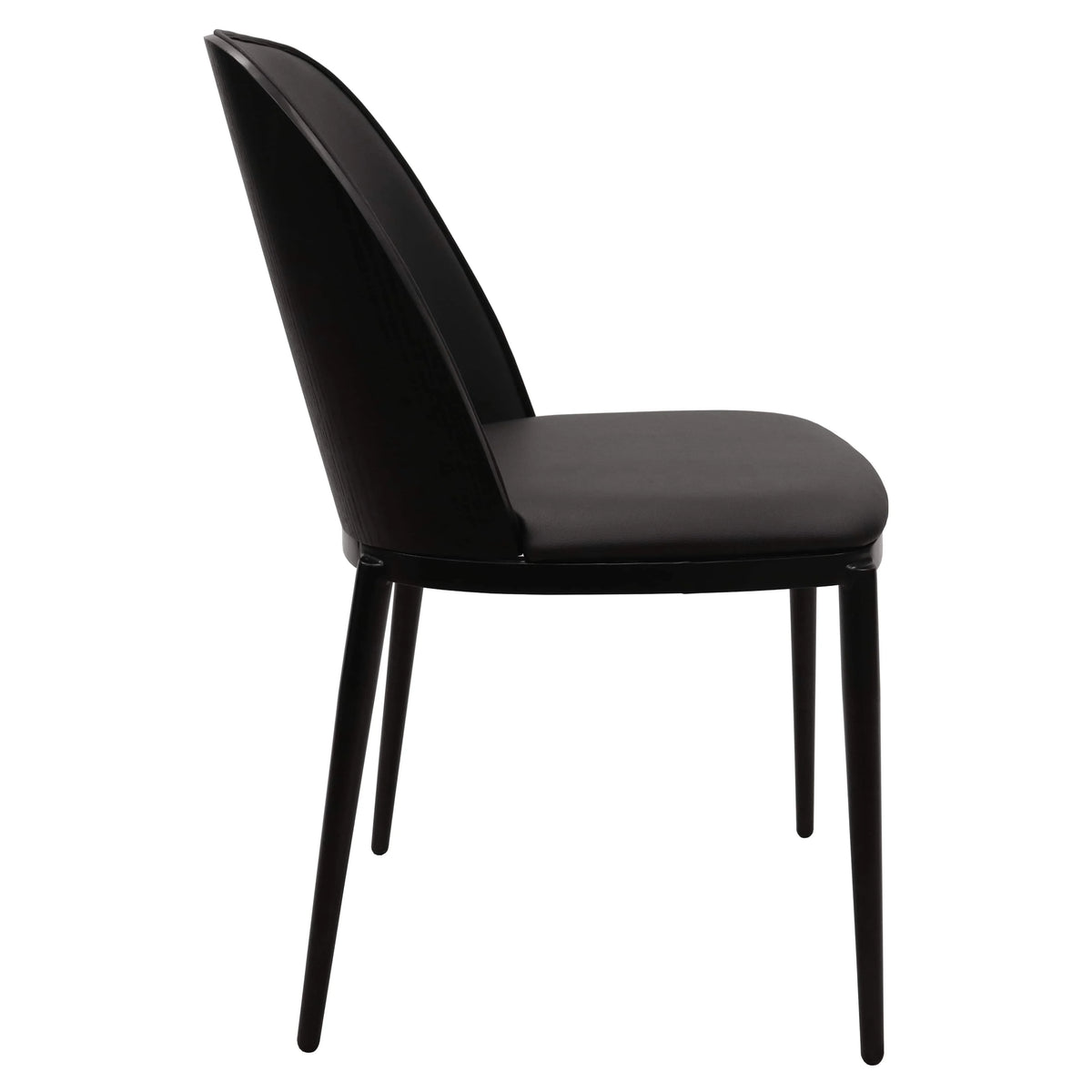 Verve 5-Piece Dining Set with 36" Round MDF Top Table and 4 Leather/Suede Fabric/Velvet Dining Side Chairs - Elax Furniture