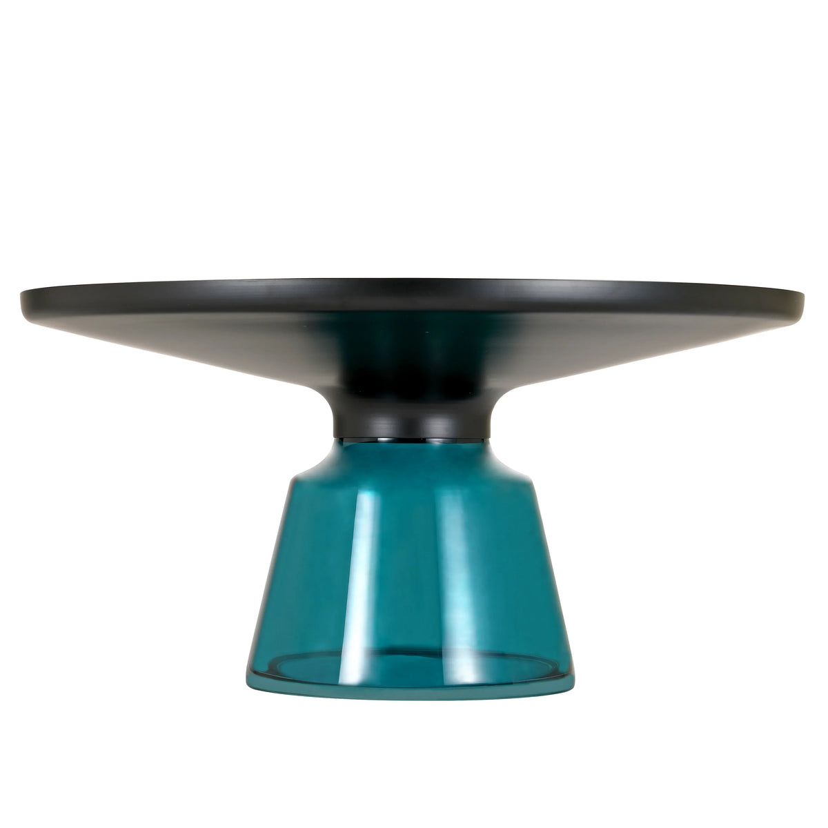 Tully Collection Coffee Table β Black/Gold Rim, Black Glass/Sintered Stone Top - Elax Furniture