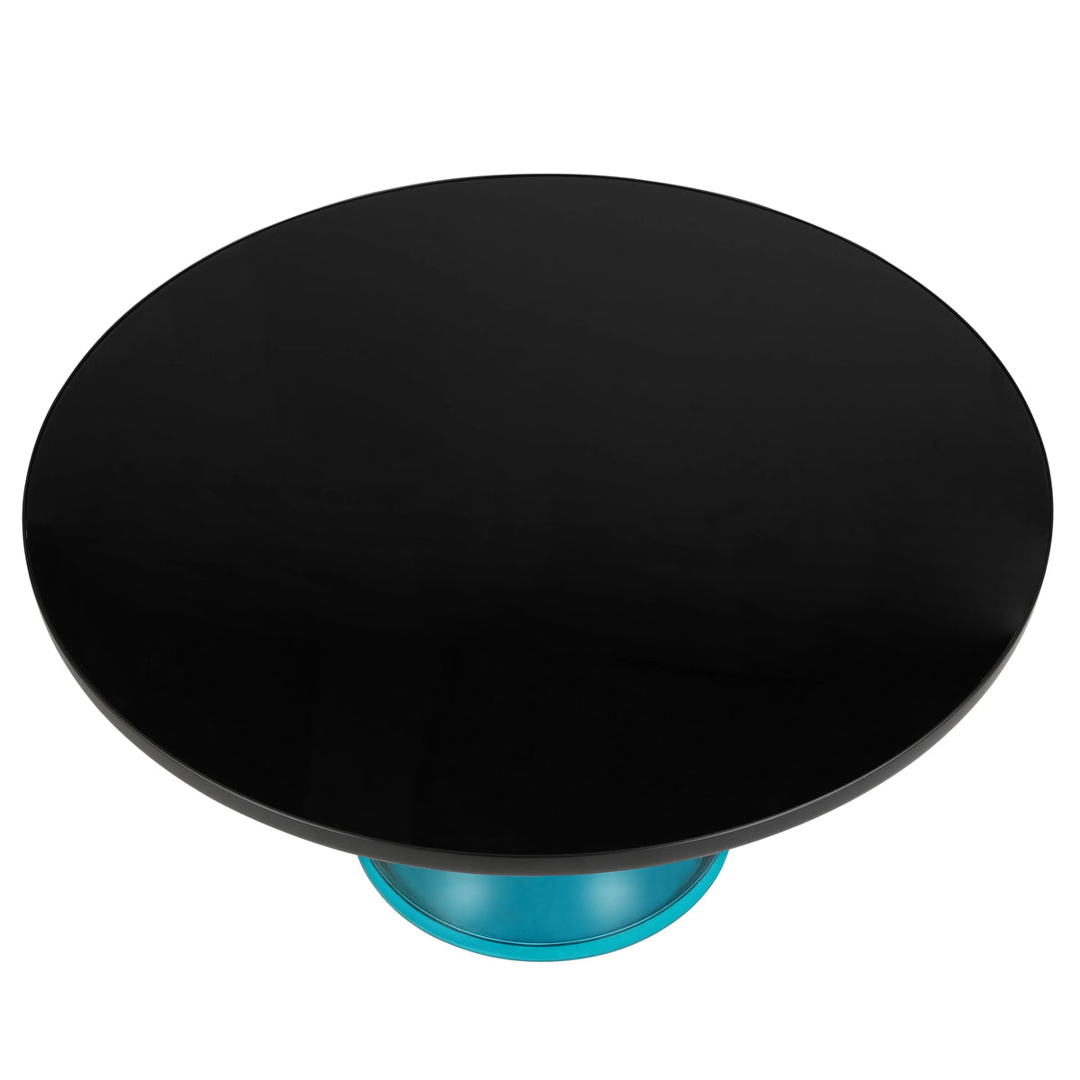 Tully Collection Coffee Table β Black/Gold Rim, Black Glass/Sintered Stone Top - Elax Furniture