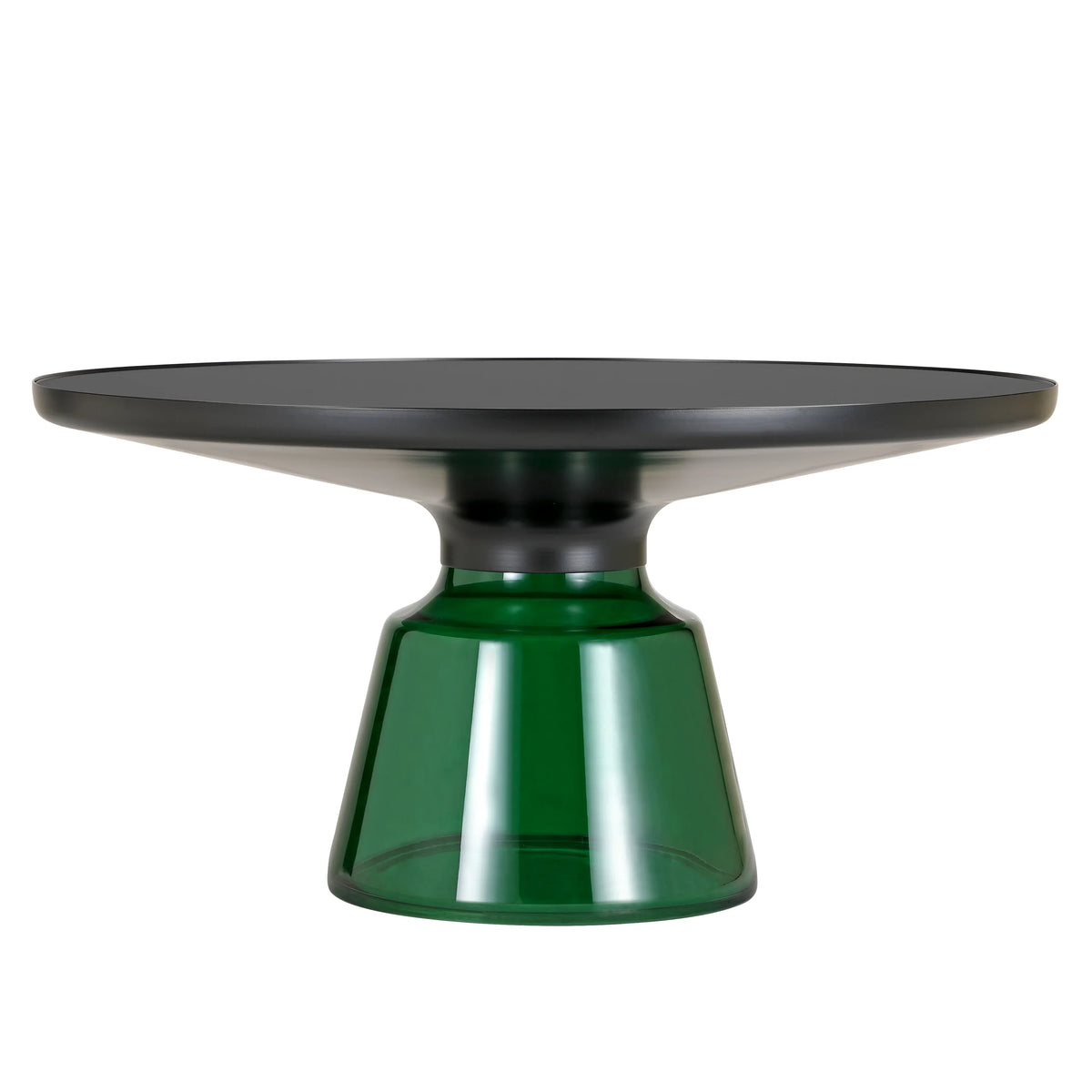 Tully Collection Coffee Table β Black/Gold Rim, Black Glass/Sintered Stone Top - Elax Furniture