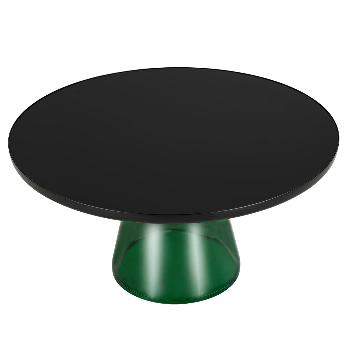 Tully Collection Coffee Table β Black/Gold Rim, Black Glass/Sintered Stone Top - Elax Furniture