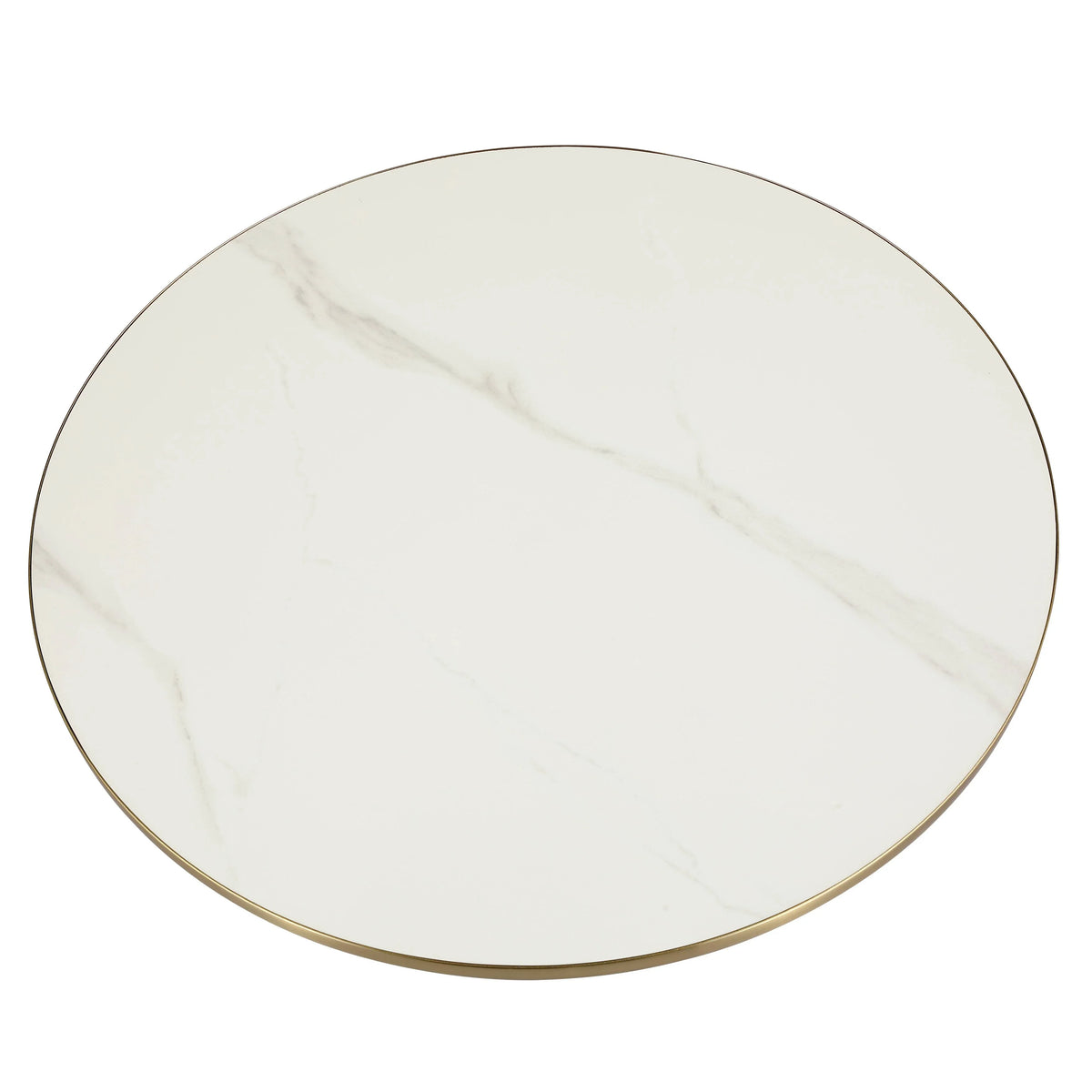 Tully Collection Coffee Table β Black/Gold Rim, Black Glass/Sintered Stone Top - Elax Furniture