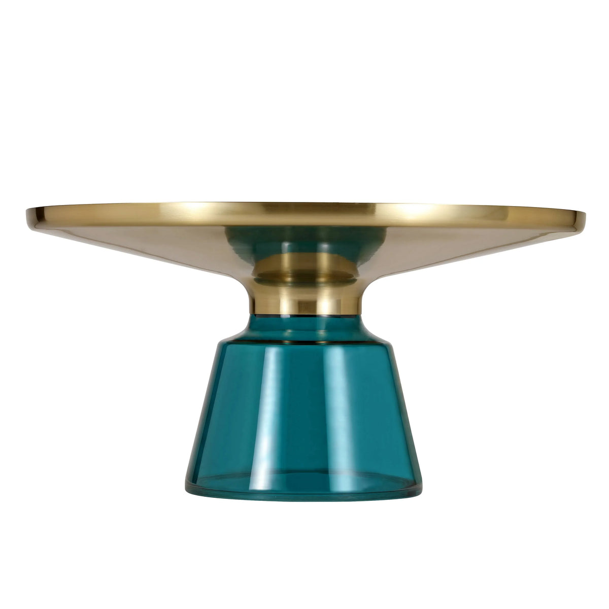 Tully Collection Coffee Table β Black/Gold Rim, Black Glass/Sintered Stone Top - Elax Furniture