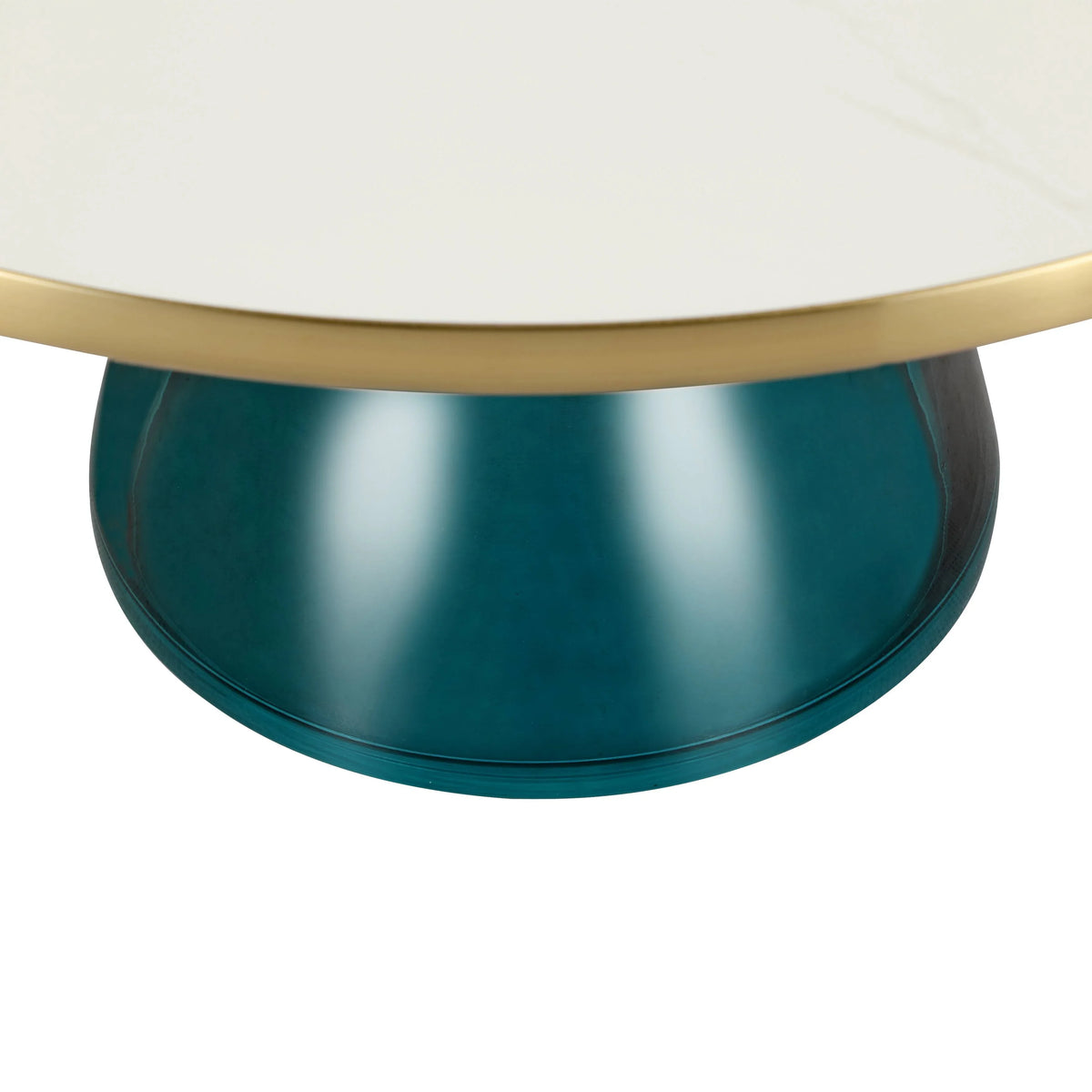 Tully Collection Coffee Table β Black/Gold Rim, Black Glass/Sintered Stone Top - Elax Furniture