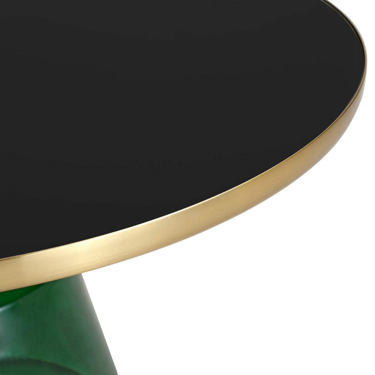 Tully Collection Coffee Table β Black/Gold Rim, Black Glass/Sintered Stone Top - Elax Furniture