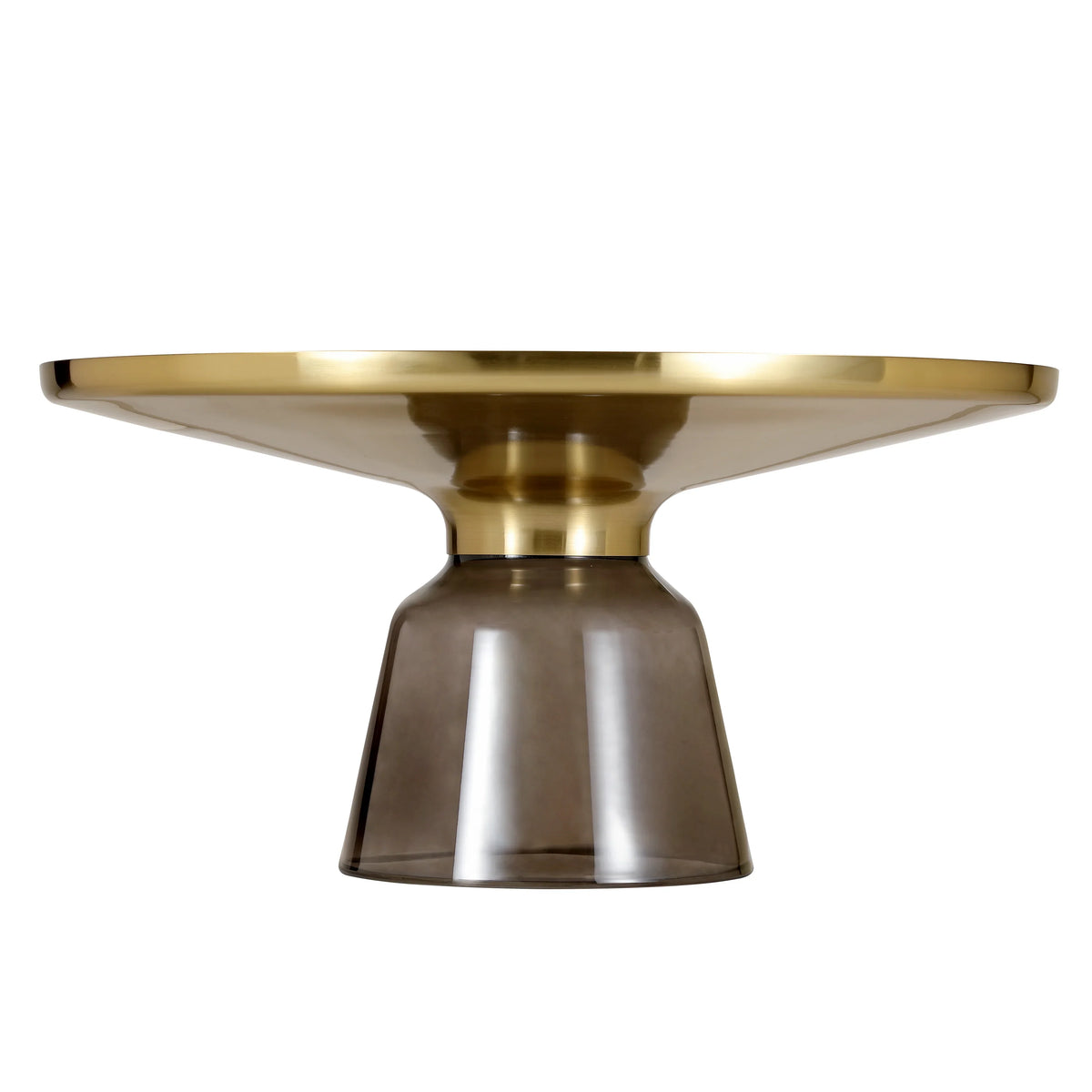 Tully Collection Coffee Table β Black/Gold Rim, Black Glass/Sintered Stone Top - Elax Furniture