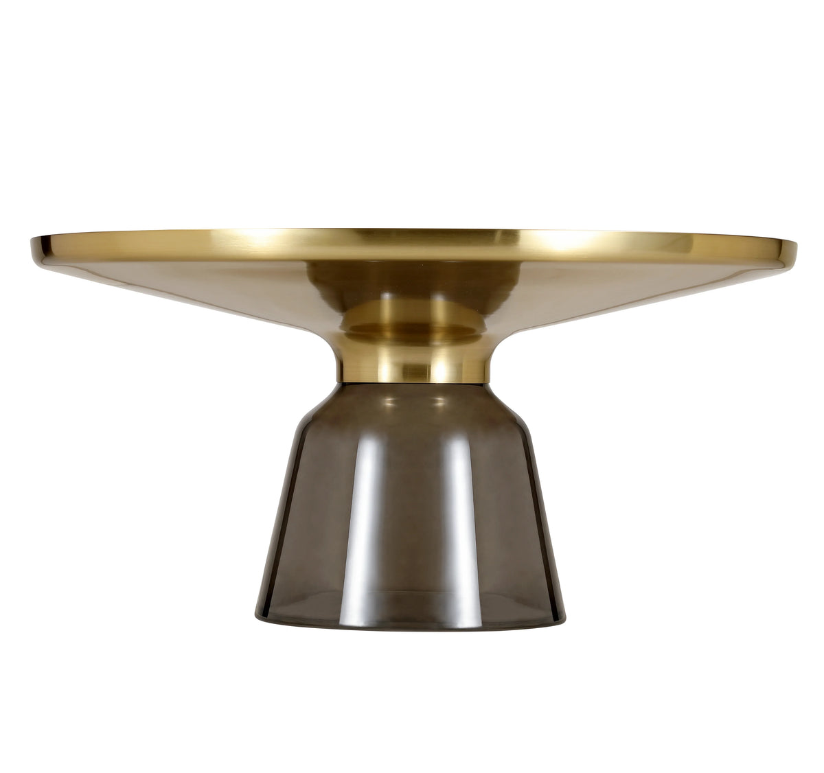 Tully Collection Coffee Table β Black/Gold Rim, Black Glass/Sintered Stone Top - Elax Furniture