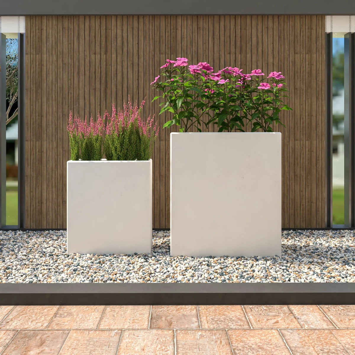Thistle Fiberstone and MGO Clay Modern Rectangular Planter for Indoor and Outdoor - Elax Furniture