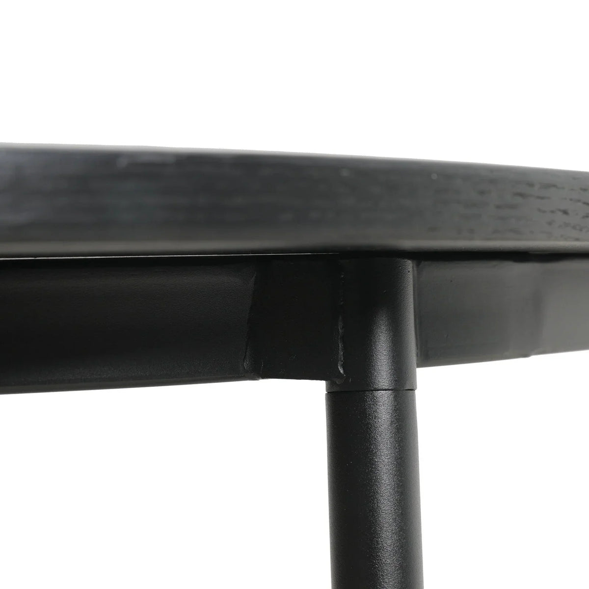 Tule Modern 83" Oval Dining Table with MDF Tabletop and Black Steel Legs - Elax Furniture